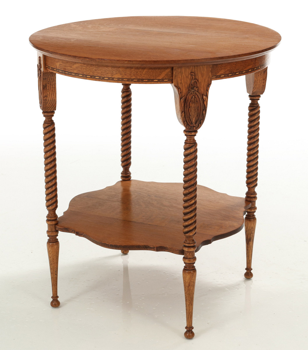 #217: AN UNUSUAL AMERICAN QUARTER SAWN OAK STAND C. 1900