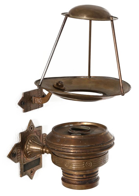 AN ADAMS & WESTLAKE RAILROAD SIDE LAMP W/ STRIKER