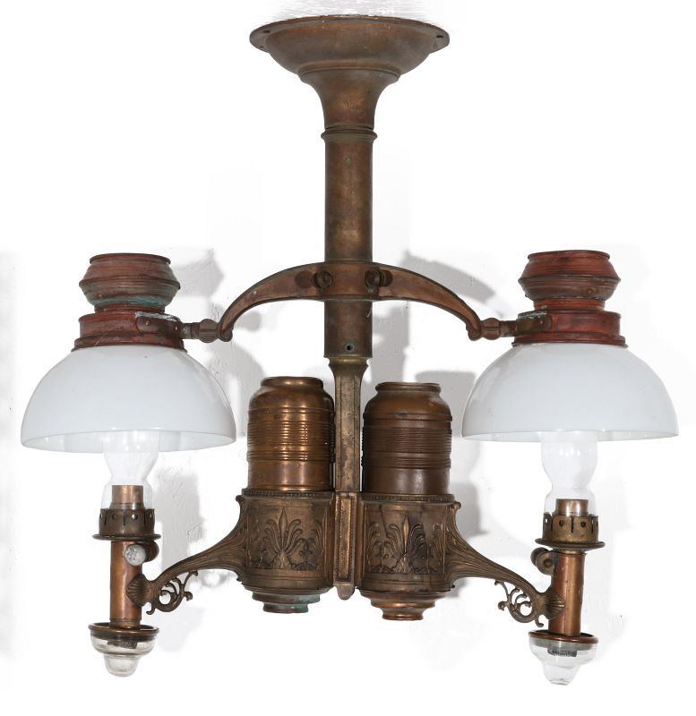 A DAYTON MFG. CO. RAILROAD CHANDELIER, CIRCA 1890