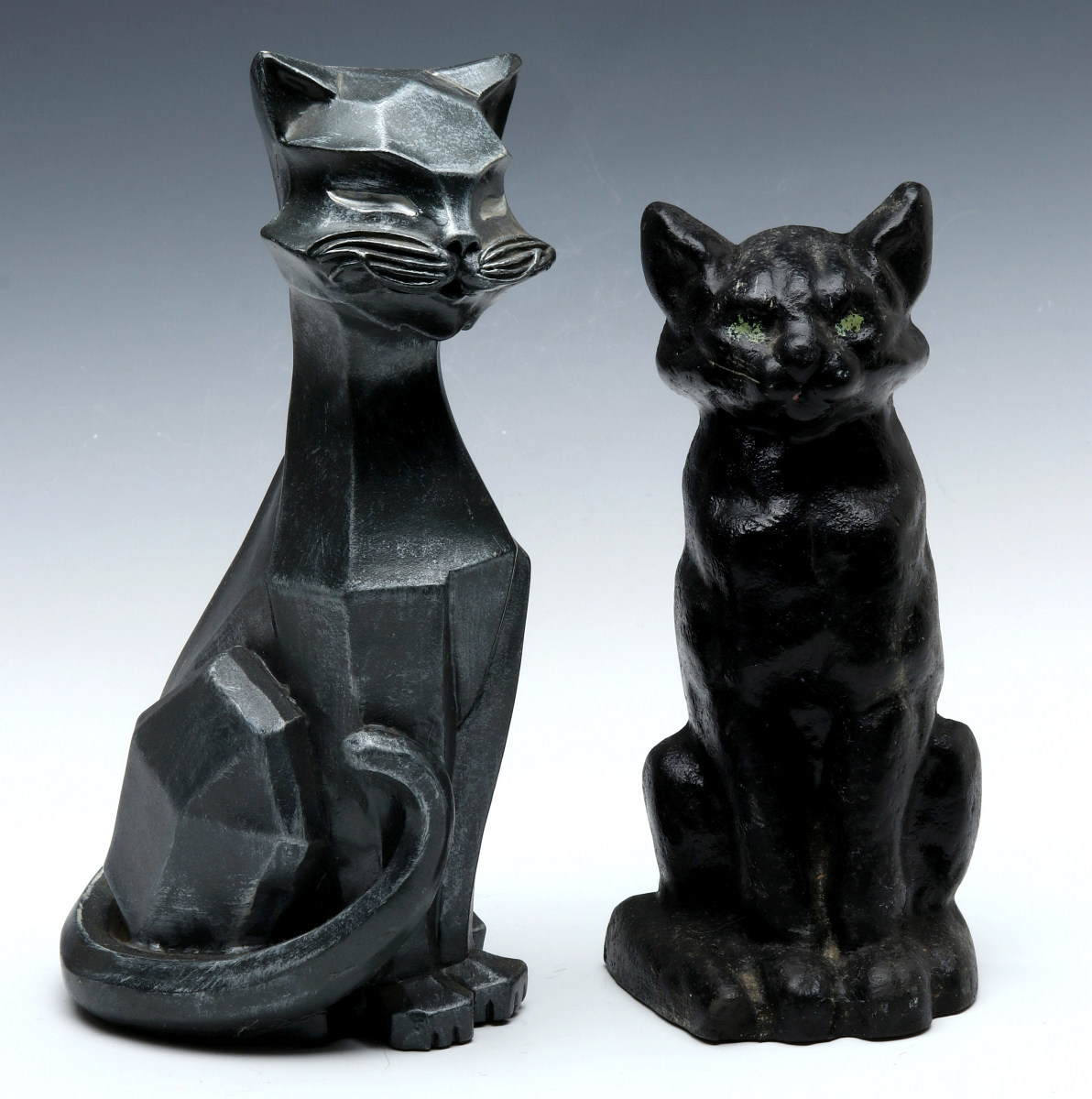 TWO MID-20TH CENTURY CAT DOORSTOPS