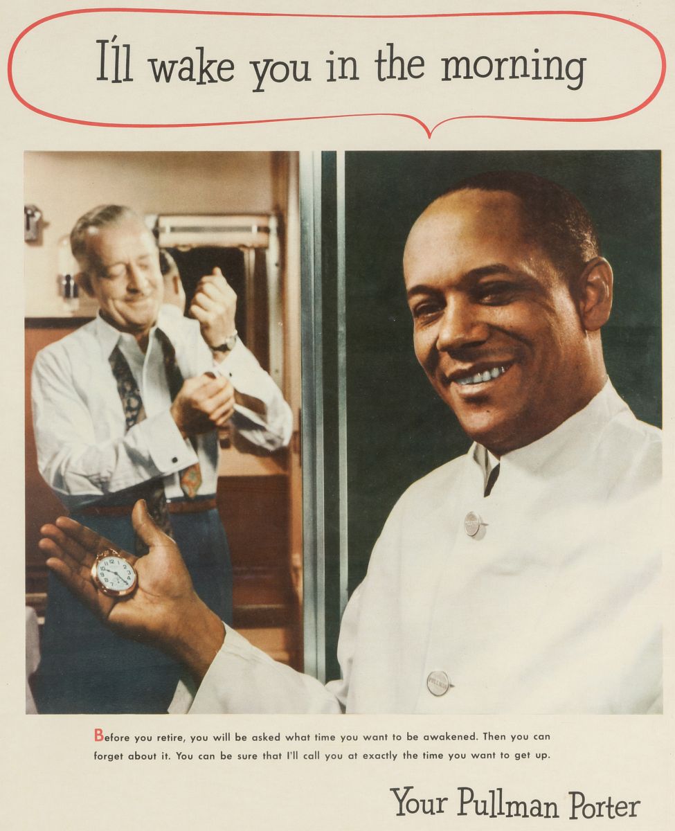 A 1952 PULLMAN PORTER ADVERTISING POSTER