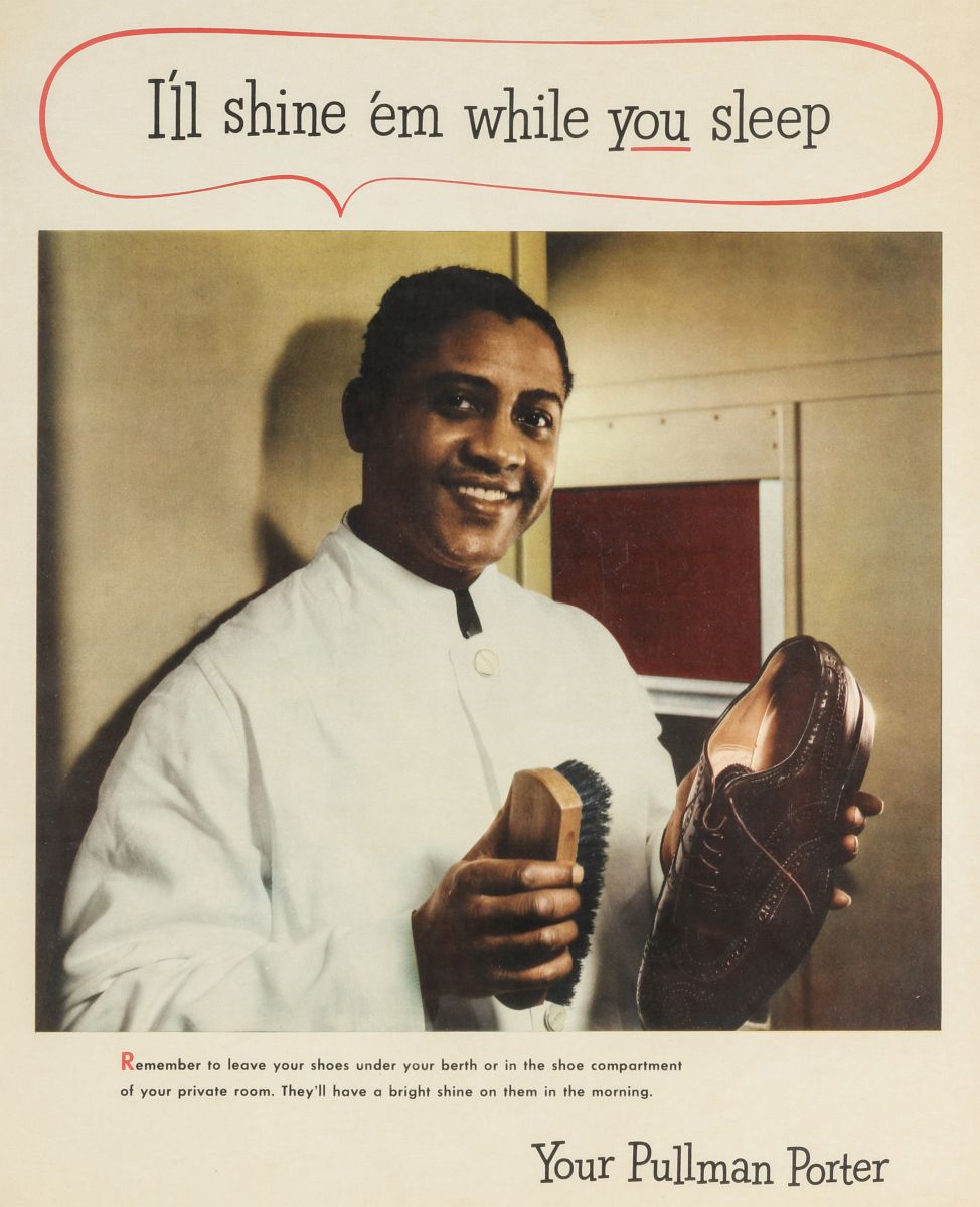 A 1952 PULLMAN PORTER ADVERTISING POSTER