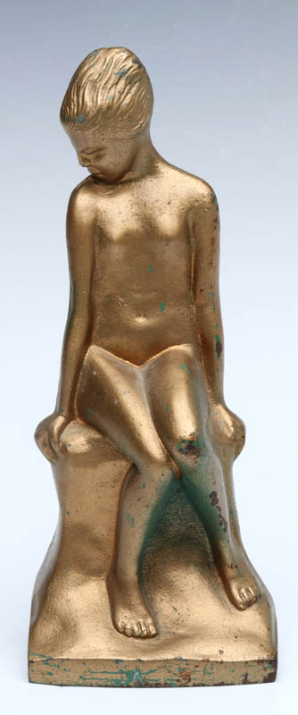 A HUBLEY ART DECO NUDE DOORSTOP NO. 322