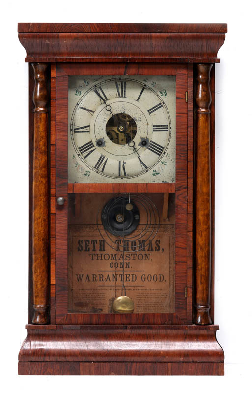 A SETH THOMAS THIRTY-HOUR MANTLE CLOCK