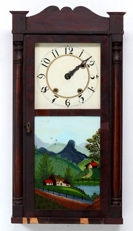 A DANIEL PRATT THIRTY-HOUR COLUMN CLOCK