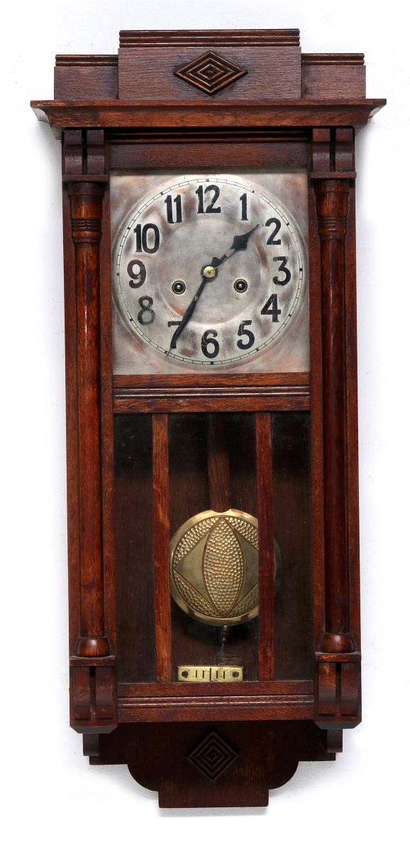 A HAMBURG AMERICAN BOX REGULATOR WALL CLOCK