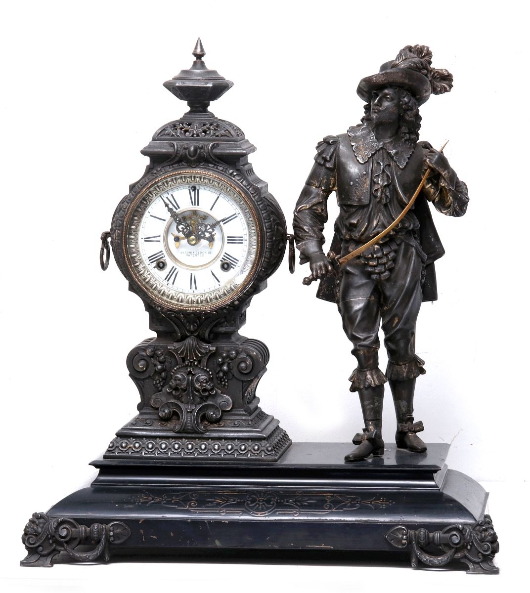 AN ANSONIA 'DON JUAN' STATUE CLOCK