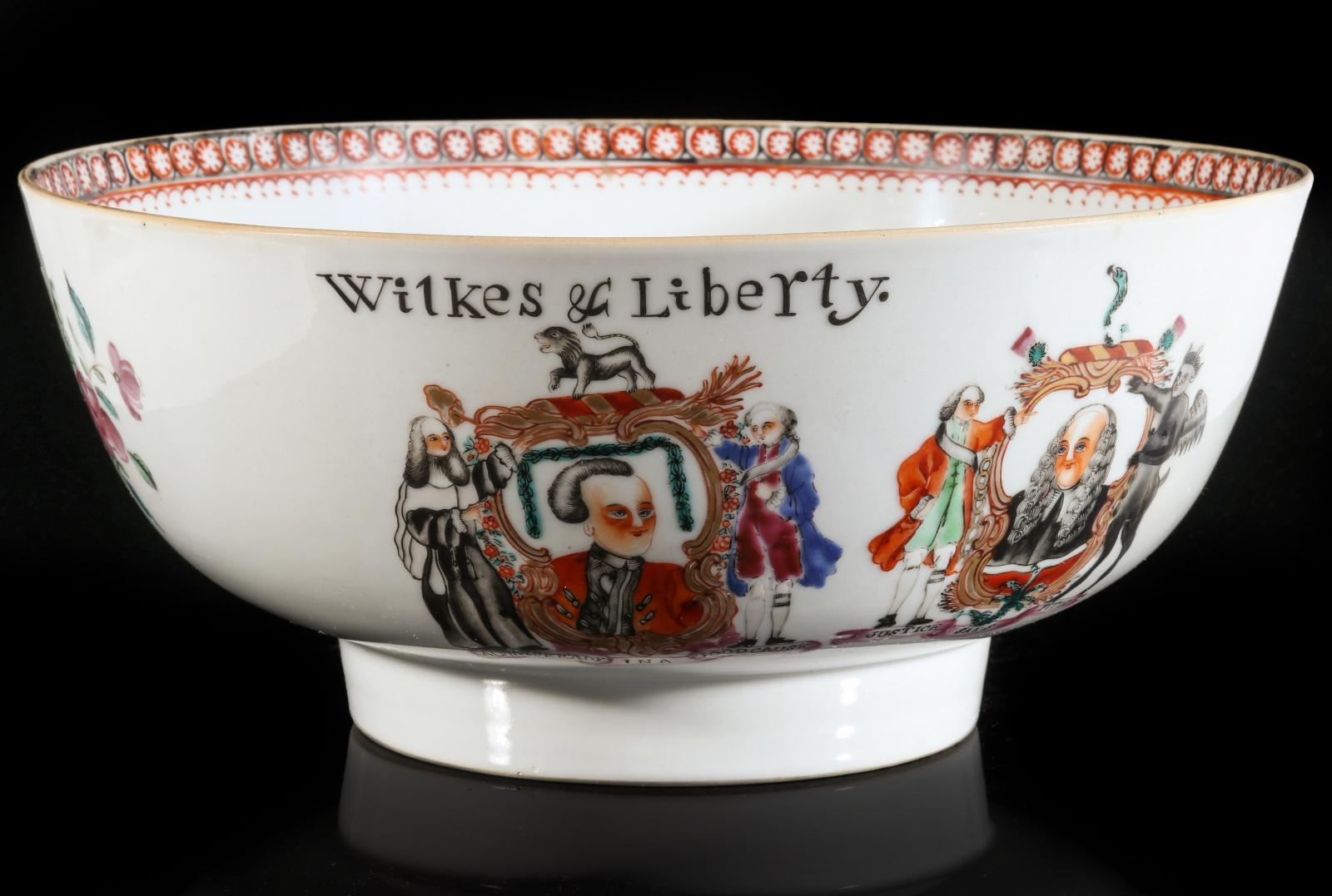 CHINESE EXPORT PORCELAIN COMMEMORATING JOHN WILKES