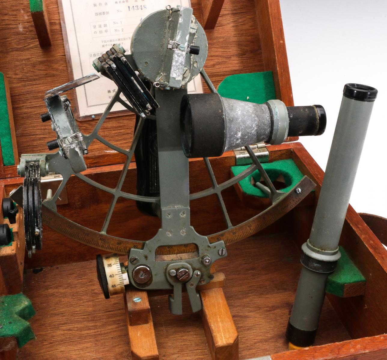 A TAMAYA AND COMPANY JAPANESE SEXTANT, 1937