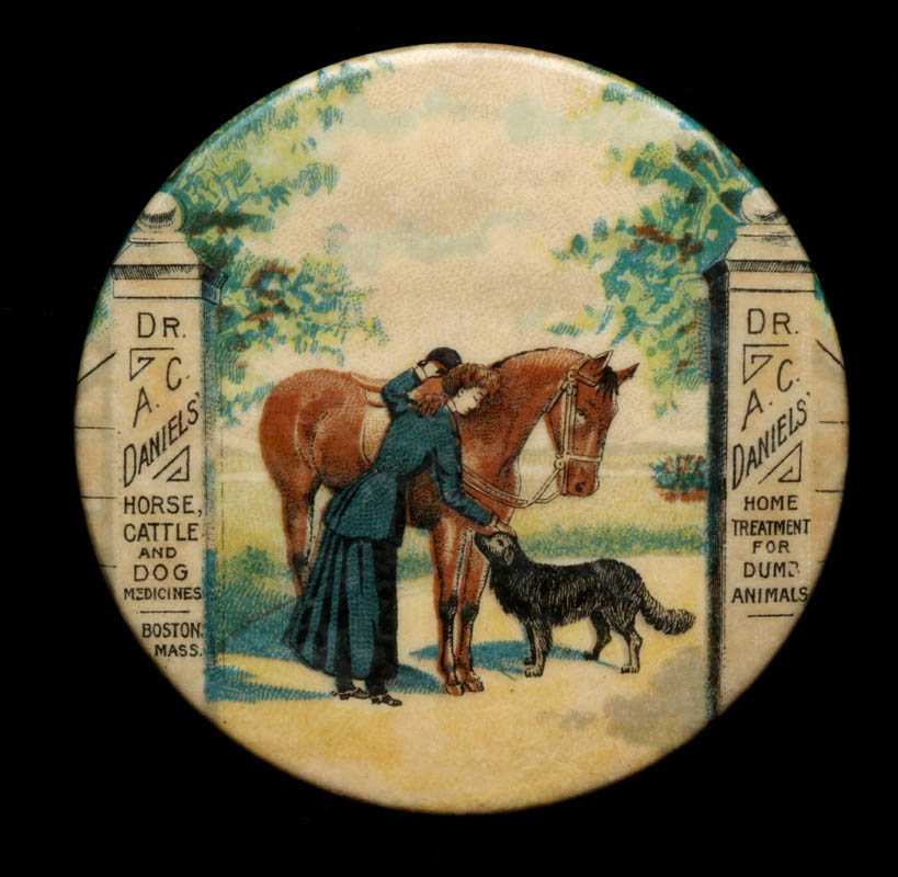 A.C. DANIELS 'DUMB ANIMALS' MEDICENE ADVERT MIRROR