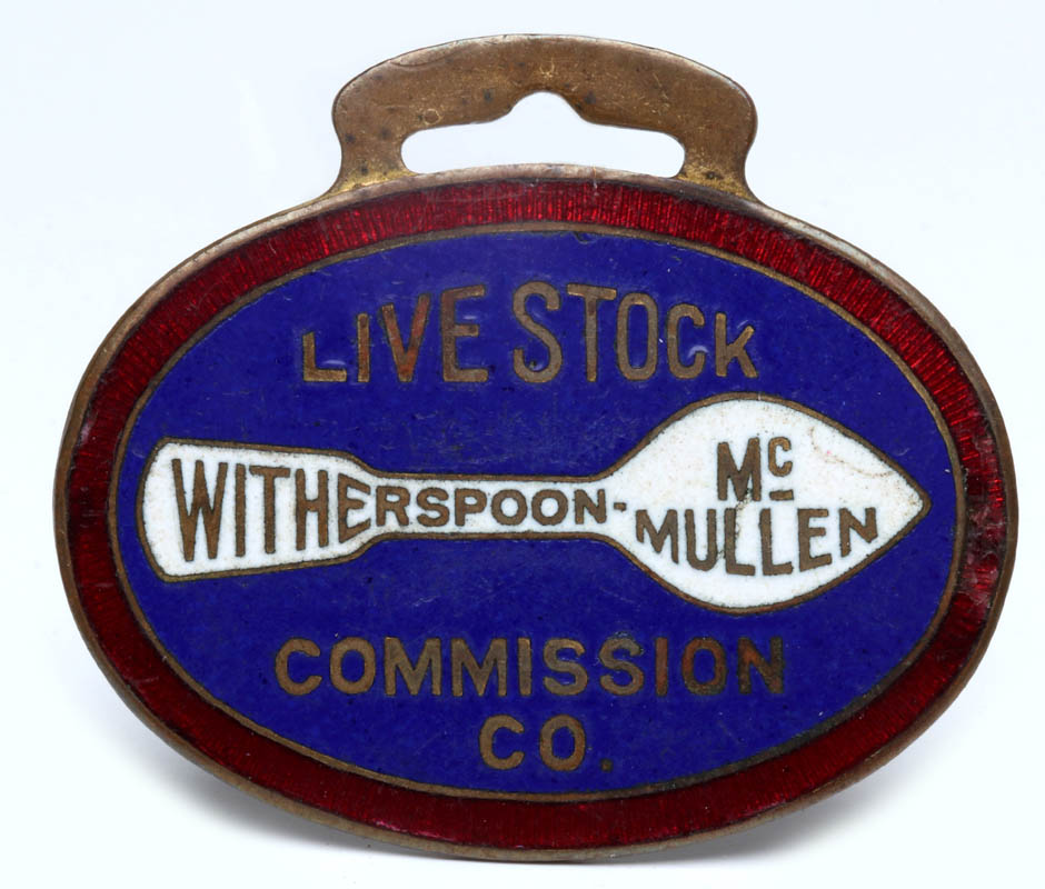 A WITHERSPOON STOCK COMMISSION ENAMELED WATCH FOB