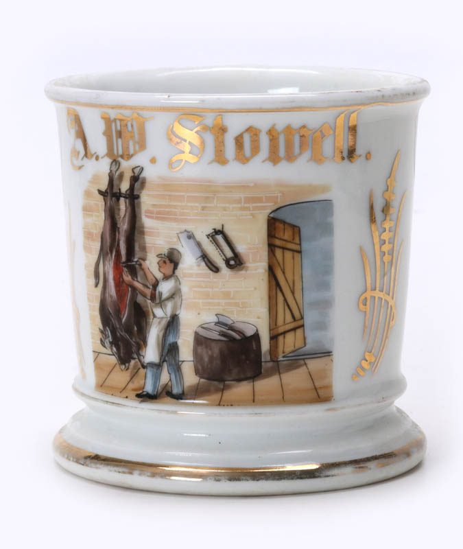 A BUTCHER OCCUPATIONAL SHAVING MUG