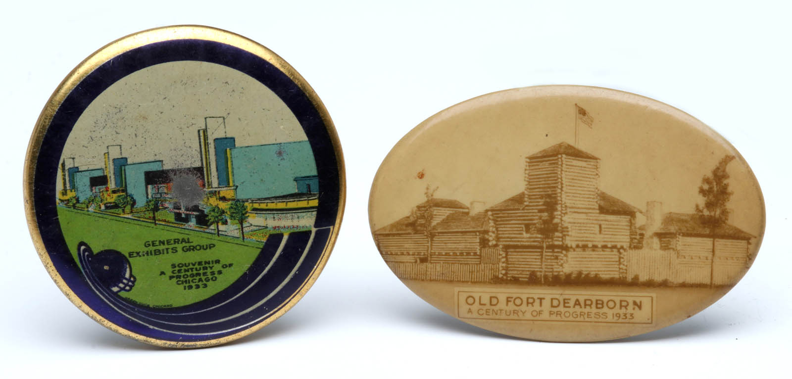 1933 CENTURY OF PROGRESS SOUVENIR POCKET MIRRORS