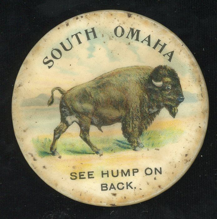 A SOUTH OMAHA UNION STOCKYARDS CELLULOID PINBACK