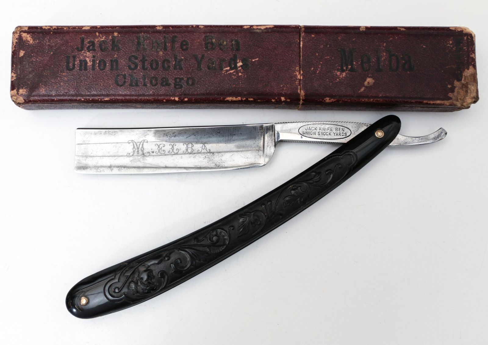 JACK KNIFE BEND UNION STOCK YARDS CHICAGO RAZOR