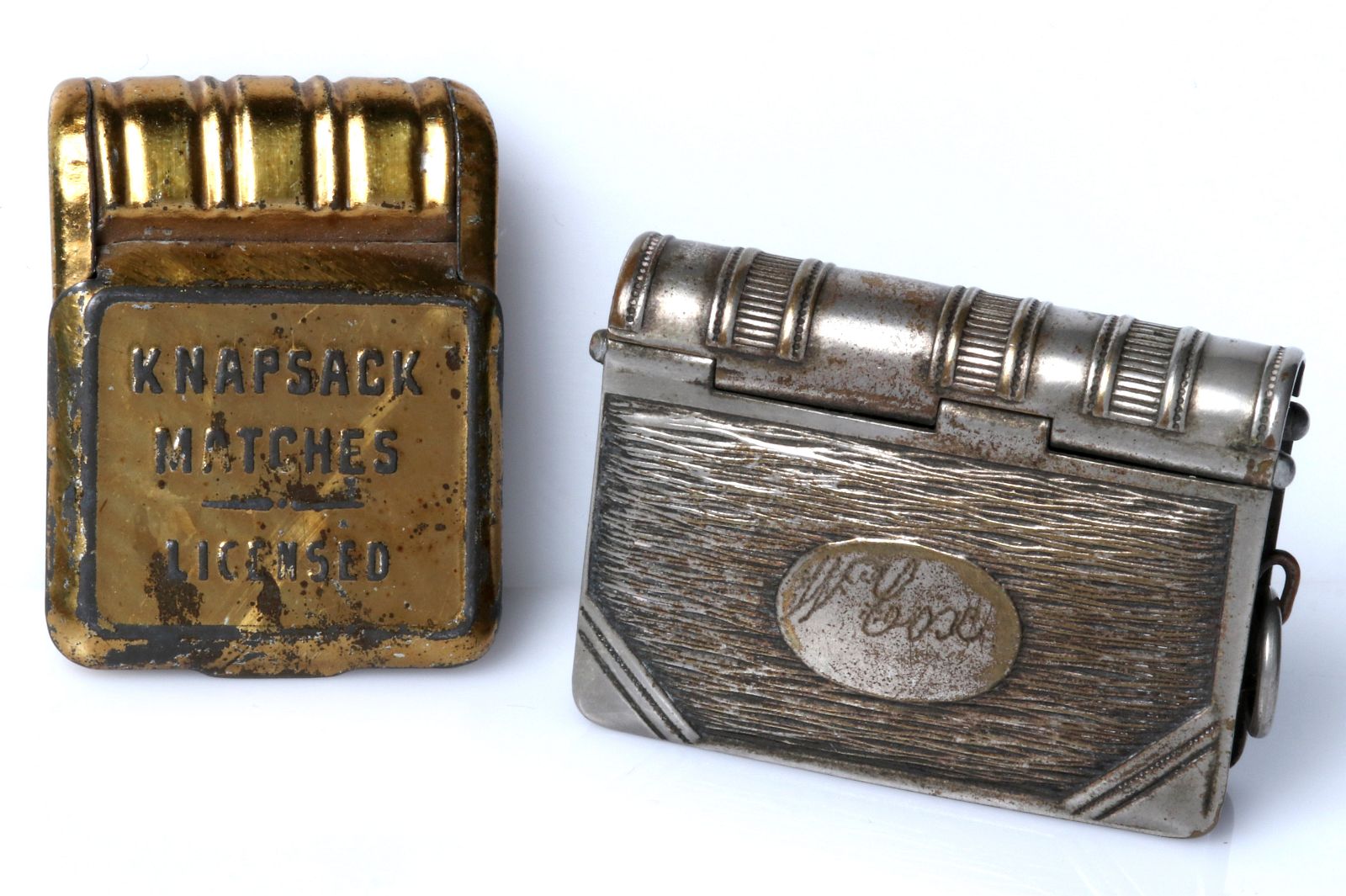 UNITED MACHINE & BOOK FORM MATCH SAFES C. 1900