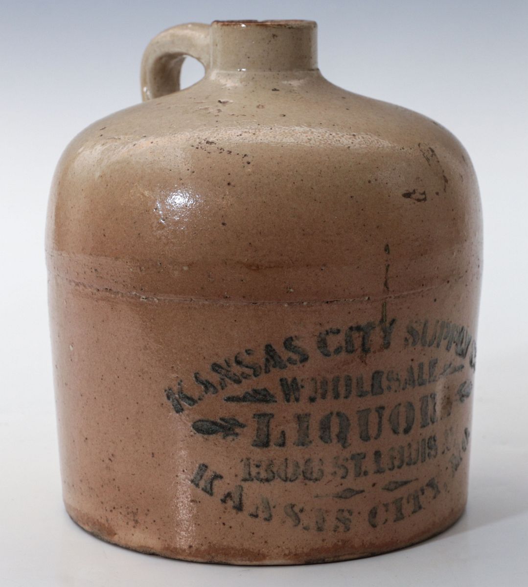 A KANSAS CITY SUPPLY CO. WHOLESALE LIQUORS JUG