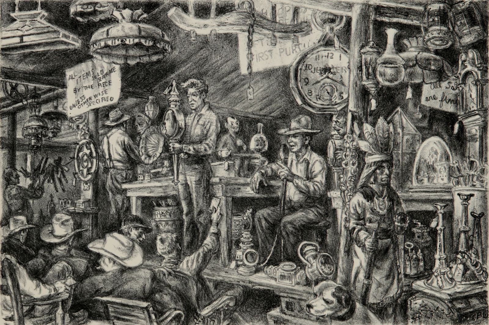 CHARLES BANKS WILSON (1918-2013) LITHOGRAPH