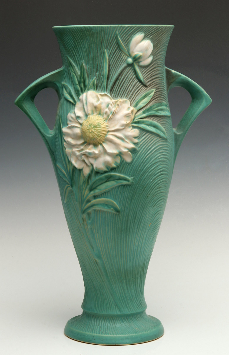 A ROSEVILLE 'PEONY' 18-INCH FLOOR VASE