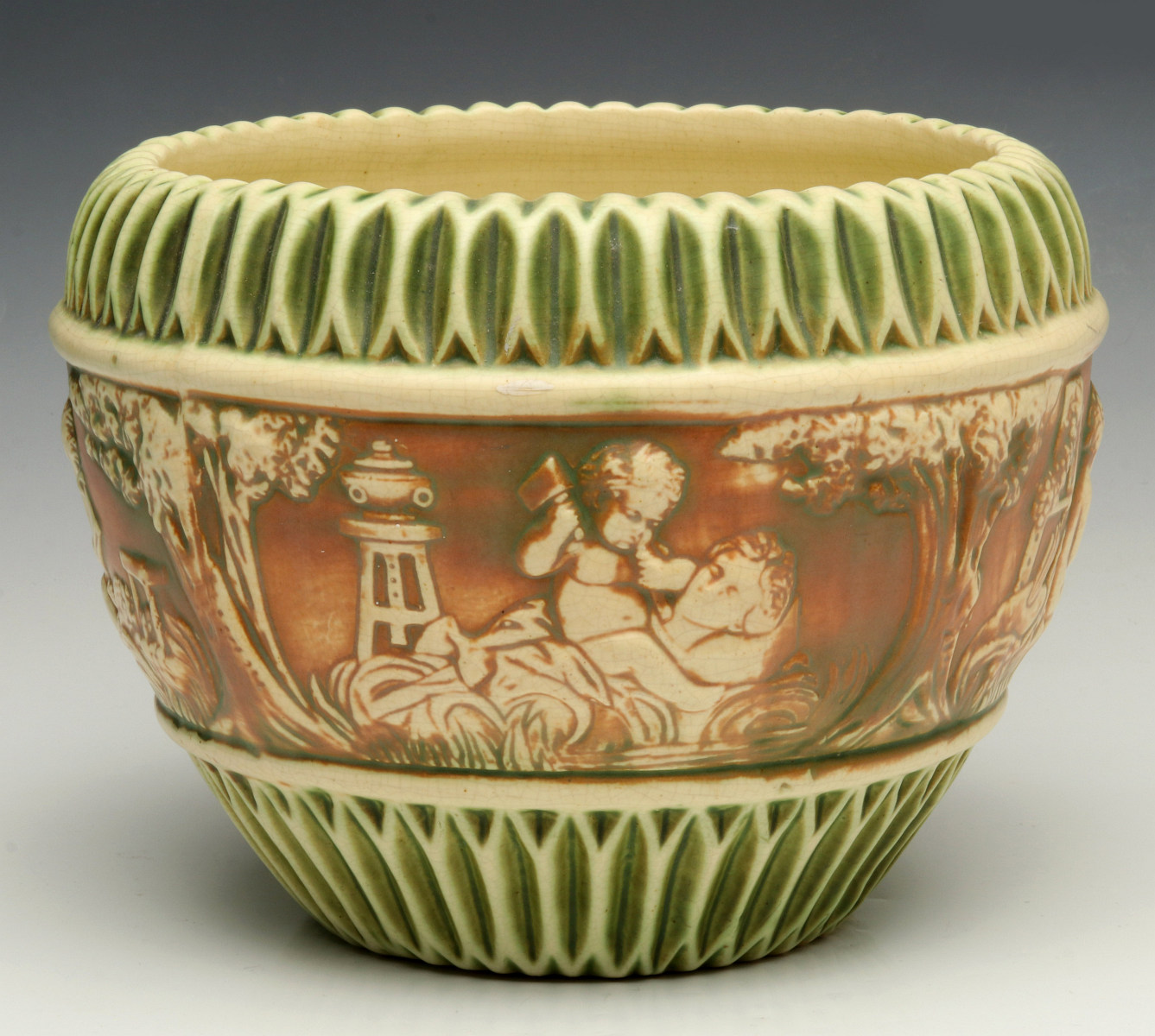 ROSEVILLE 'DONATELLO' ART POTTERY JARDINIERE