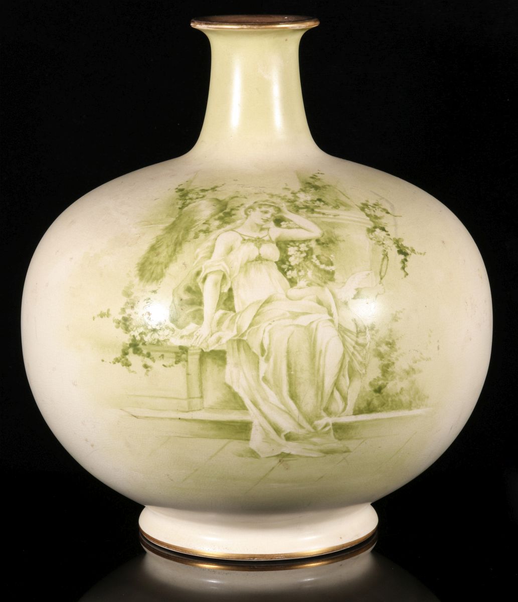 A LARGE ROYAL BONN VASE WITH CLASSICAL MAIDEN