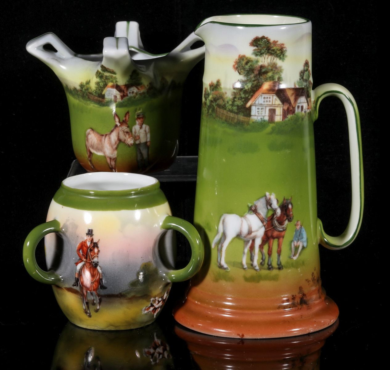 A COLLECTION OF ROYAL BAYREUTH SCENIC PORCELAIN