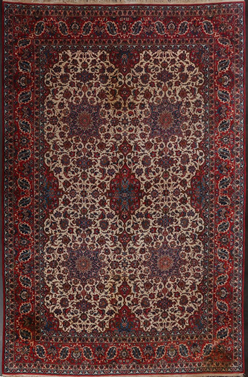 A ROOM SIZED PERSIAN NAIN HAND MADE CARPET