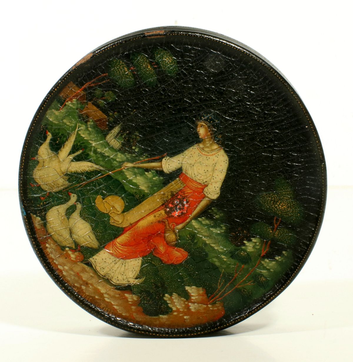 AN RUSSIAN PALEKH LACQUER BOX, VATAGIN, 1926