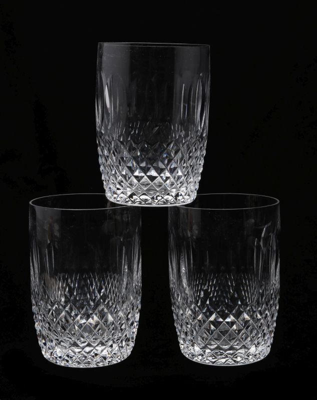 THREE WATERFORD 'COLLEEN' FLAT TUMBLERS