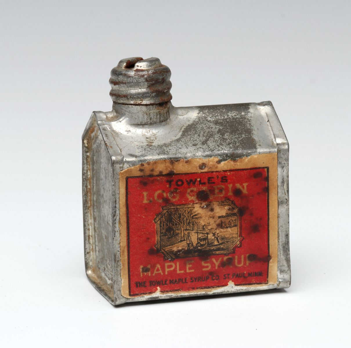 RARE TOWLE'S LOG CABIN SYRUP MINIATURE SAMPLE TIN