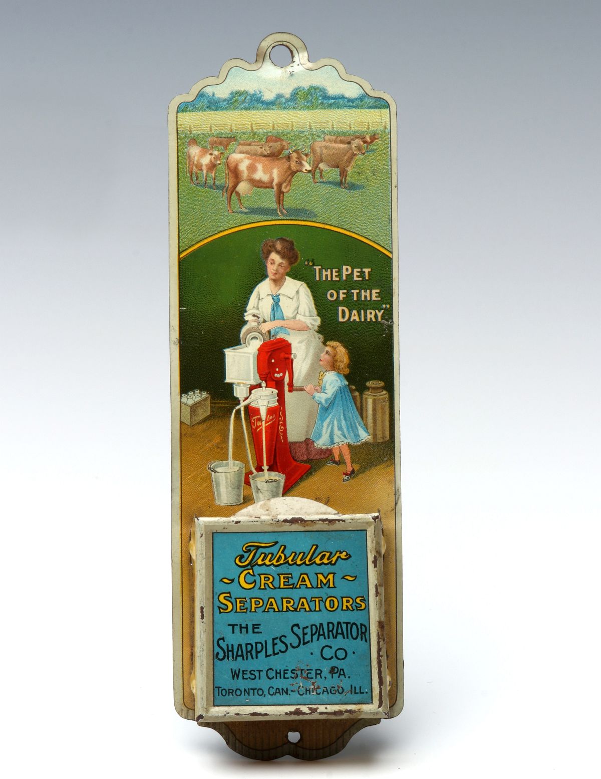 SHARPLES TUBULAR CREAM SEPARATOR TIN MATCH STRIKER