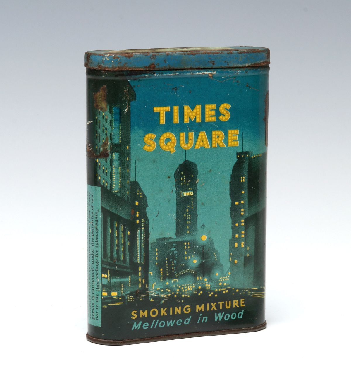 A TIMES SQUARE POCKET TOBACCO TIN