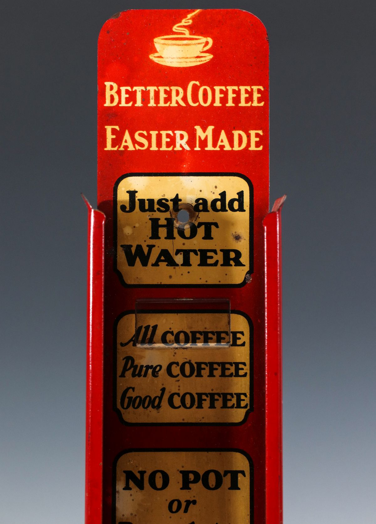 A WASHINGTON'S COFFEE WALL HANGING DISPENSER