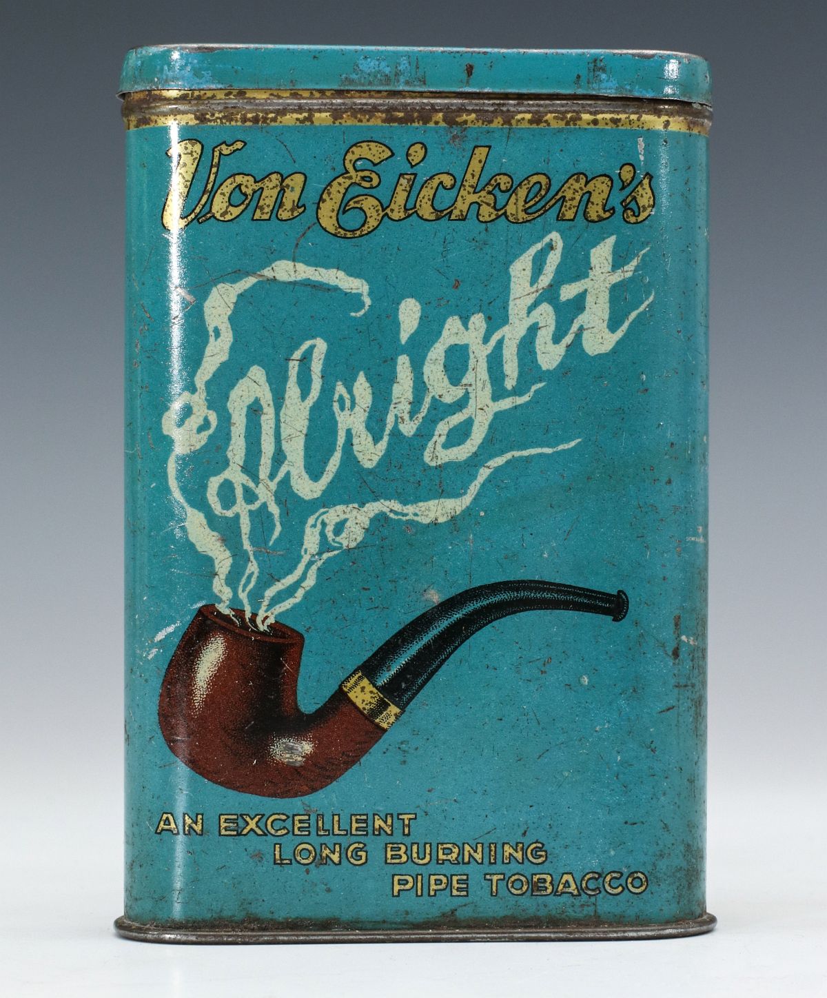 A VON EICKEN'S ALRIGHT BRAND TOBACCO POCKET TIN