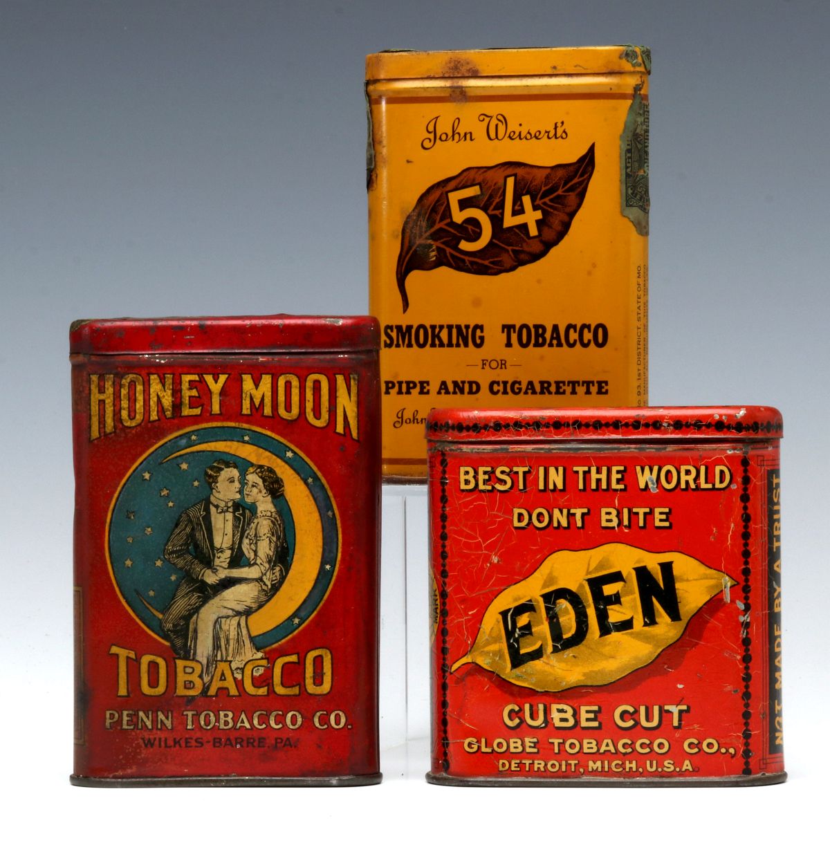 THREE 1900s TOBACCO ADVERTISING POCKET TINS