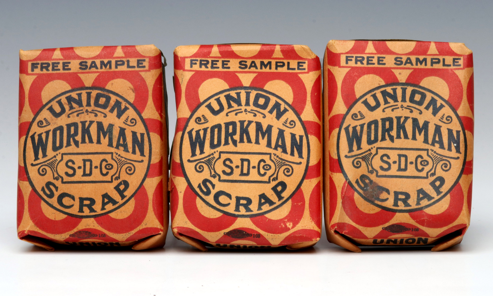 THREE 'UNION WORKMAN' FREE SAMPLE TOBACCO PACKS