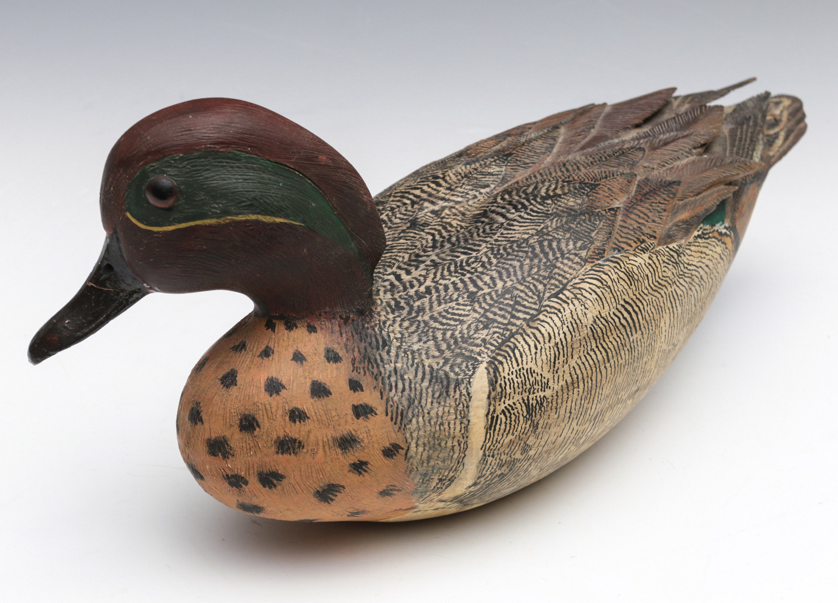 EDWARD O'MEARA GREEN-WINGED TEAL DRAKE CARVING