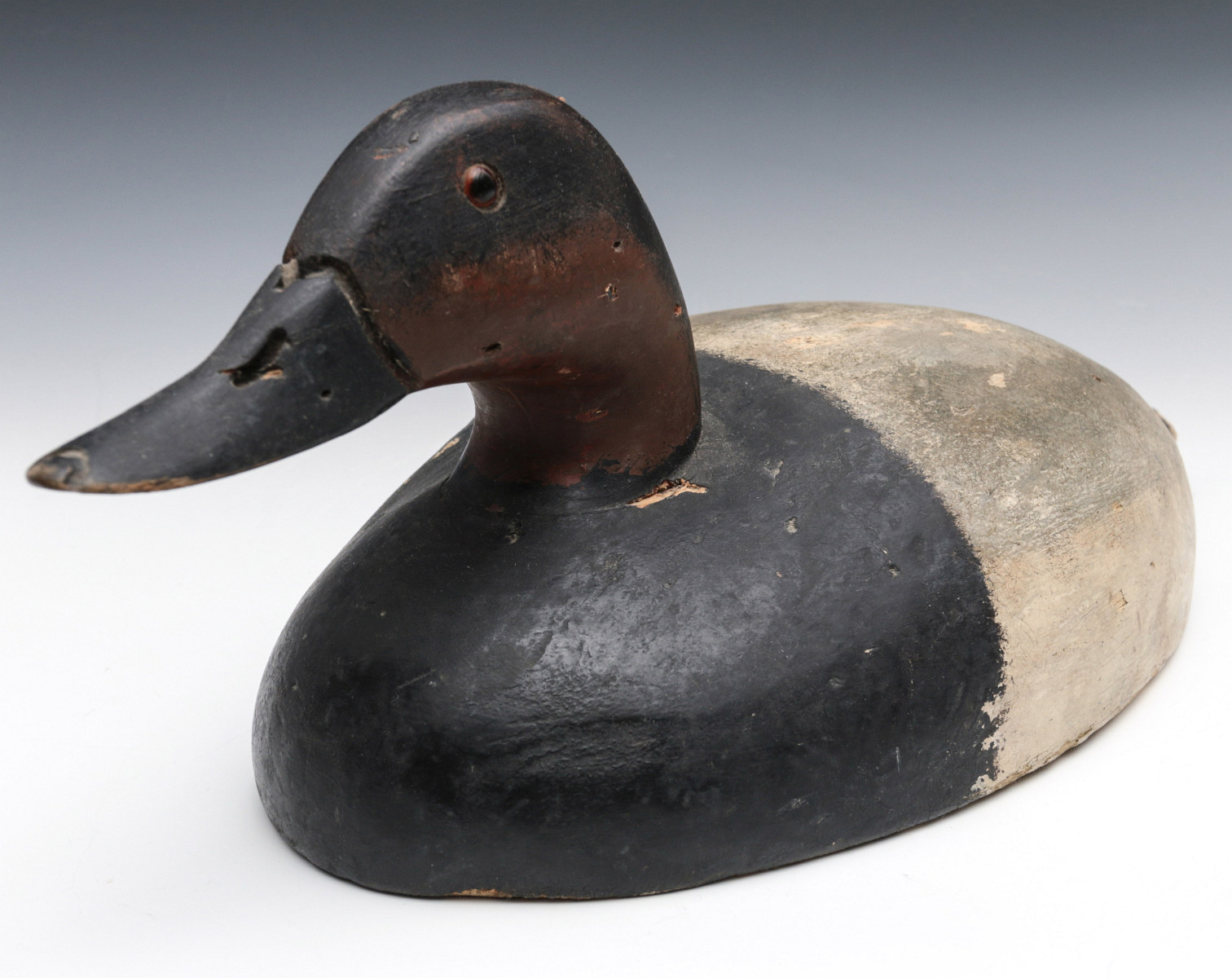 A WILDFOWLER DECOYS CANVASBACK DRAKE