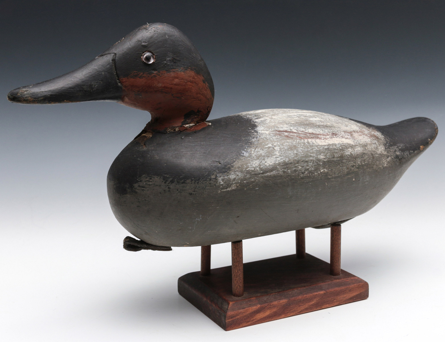 A MASON CHALLENGE GRADE CANVASBACK DRAKE DECOY