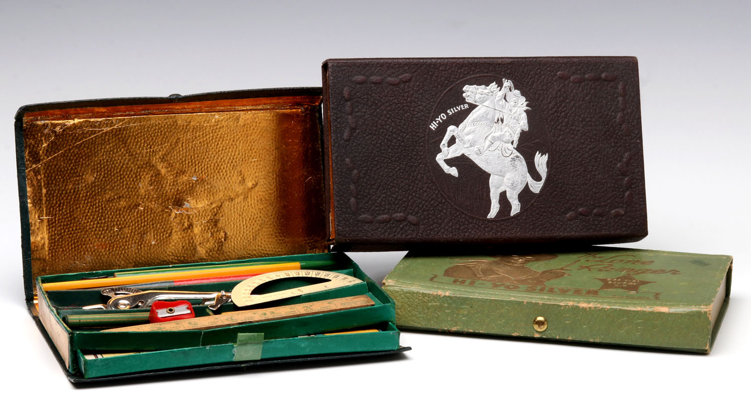 THREE LONE RANGER SCHOOL KIT PENCIL BOXES