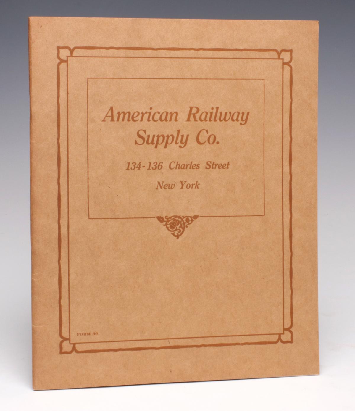 C. 1901 AMERICAN RAILWAY SUPPLY CO. TRADE CATALOG