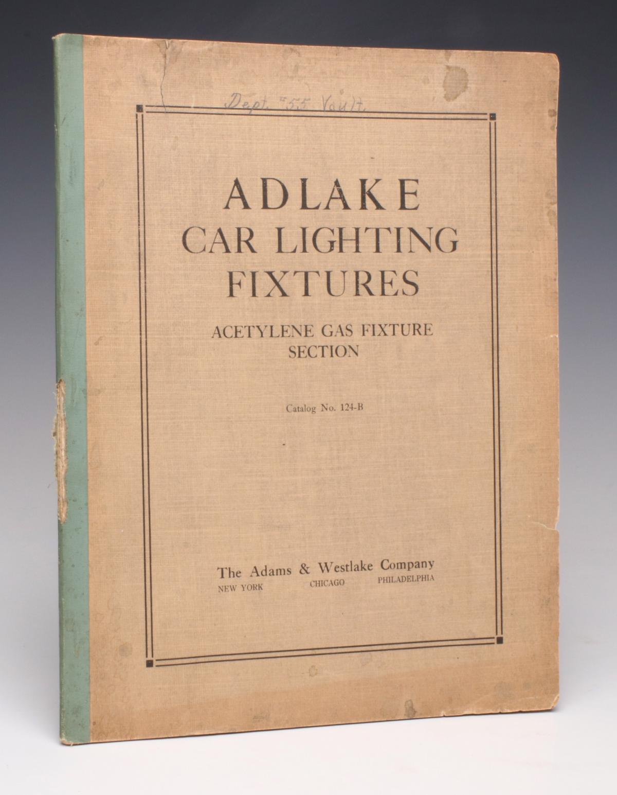 ADLAKE RAILROAD CAR LIGHTING FIXTURE TRADE CATALOG