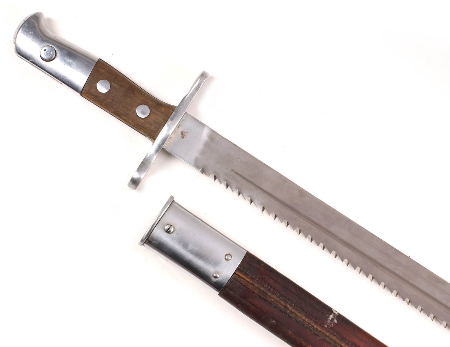 SWISS M-1914 PIONEER SAWBACK BAYONET & SCABBARD