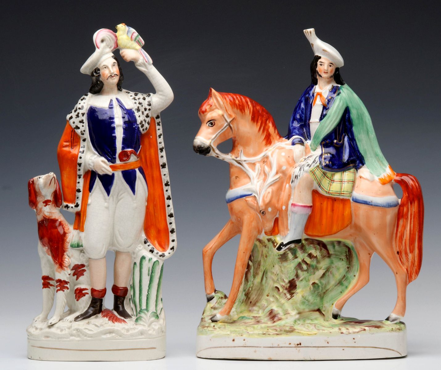 COLORFUL 19TH CENTURY STAFFORDSHIRE POTTERY