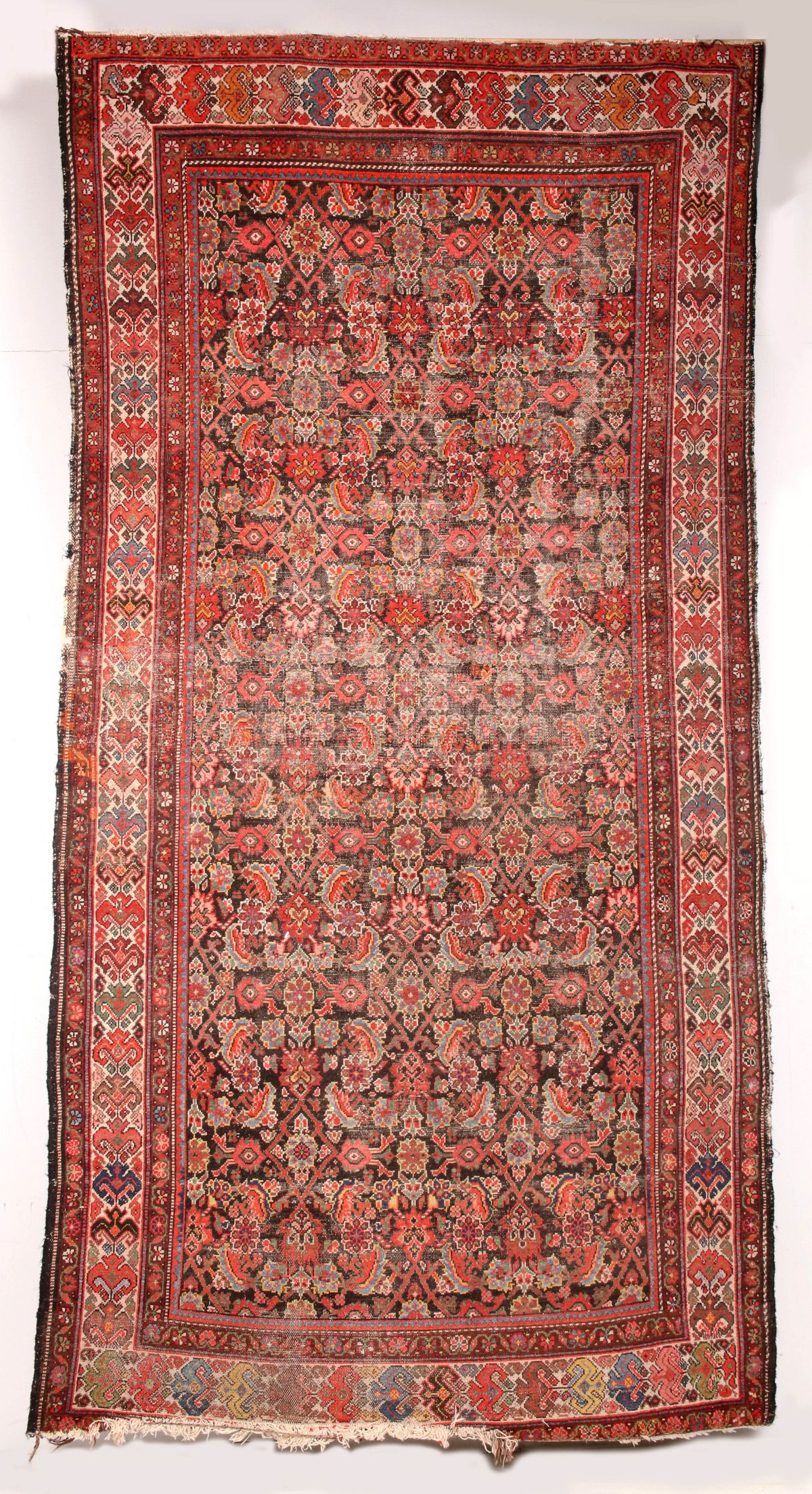 TWO ANTIQUE PERSIAN HAMADAN ESTATE RUGS