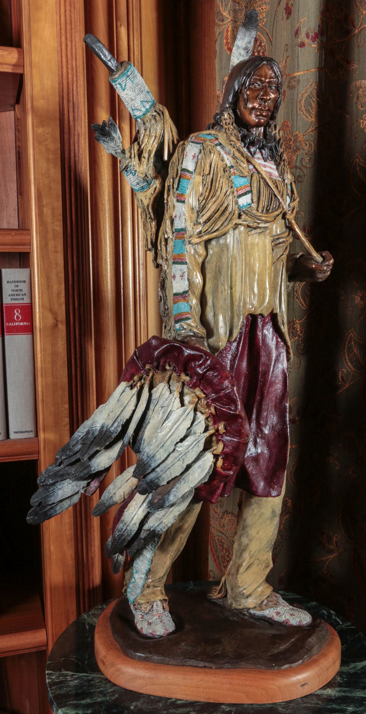 MARIE BARBERA (BORN 1936) BRONZE INDIAN SCULPTURE