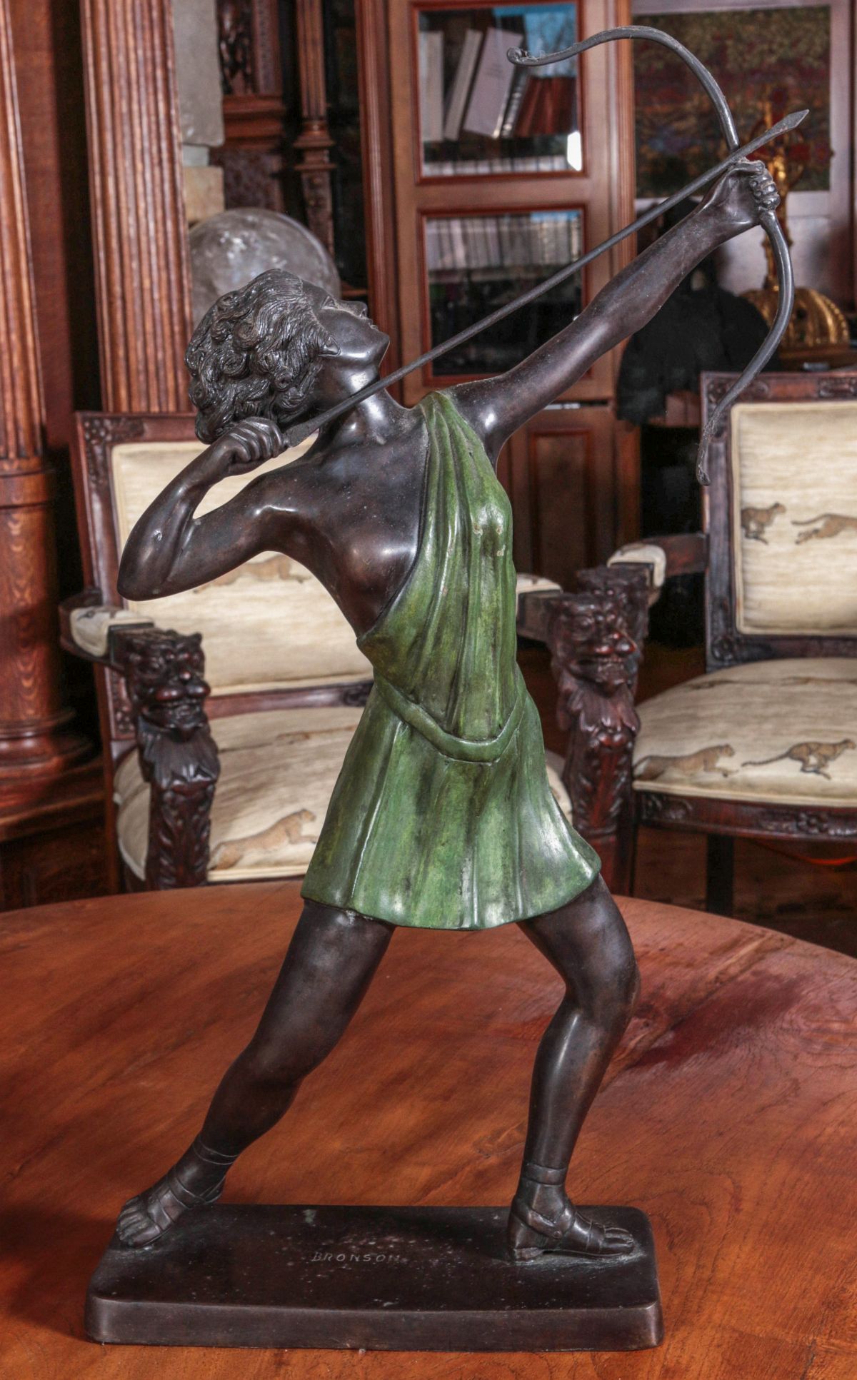 CONTEMPORARY BRONZE SCULPTURE OF ARCHER DIANA