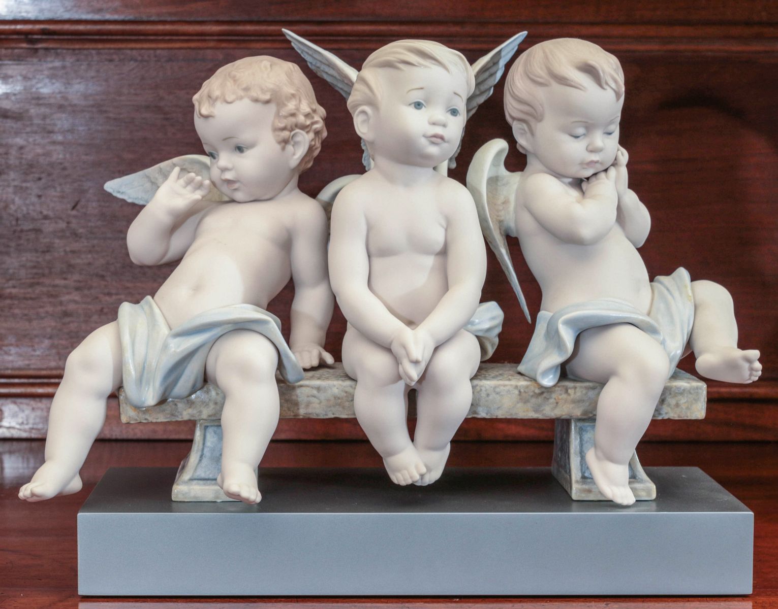 LLADRO 'HEAVENS PLAYGROUND' PORCELAIN FIGURE GROUP