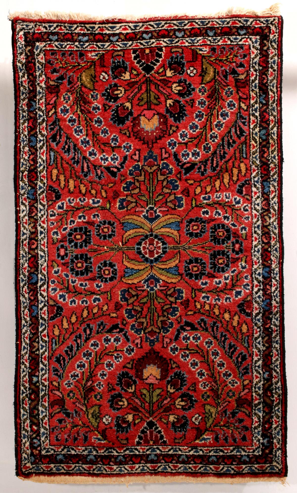 A PERSIAN JOSAN SAROUK SCATTER RUG