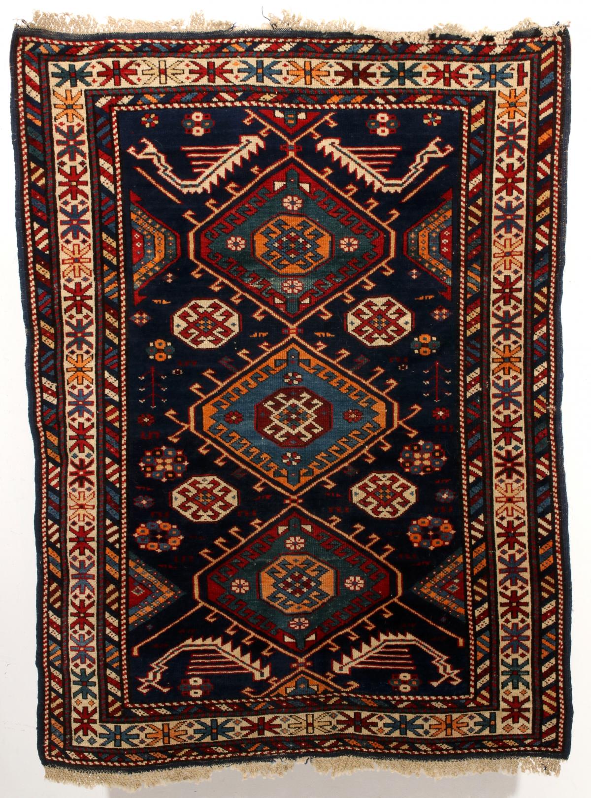 A GOOD SEMI-ANTIQUE BIDJOV SHIRVAN SCATTER RUG